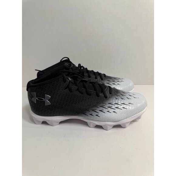 .10017 Under Armour Mens Spotlight Franchise 4.0 Football Cleats, Black-US 12M - Picture 1 of 5